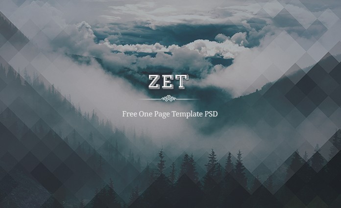 Zet - Free One Page Template PSD
